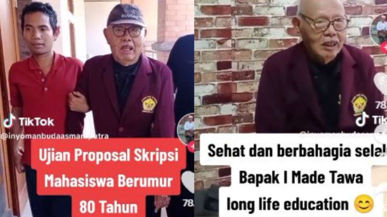 Kisah Mengharukan: Kakek Meraih Gelar S1 Pada Umur 80 Tahun di Bali